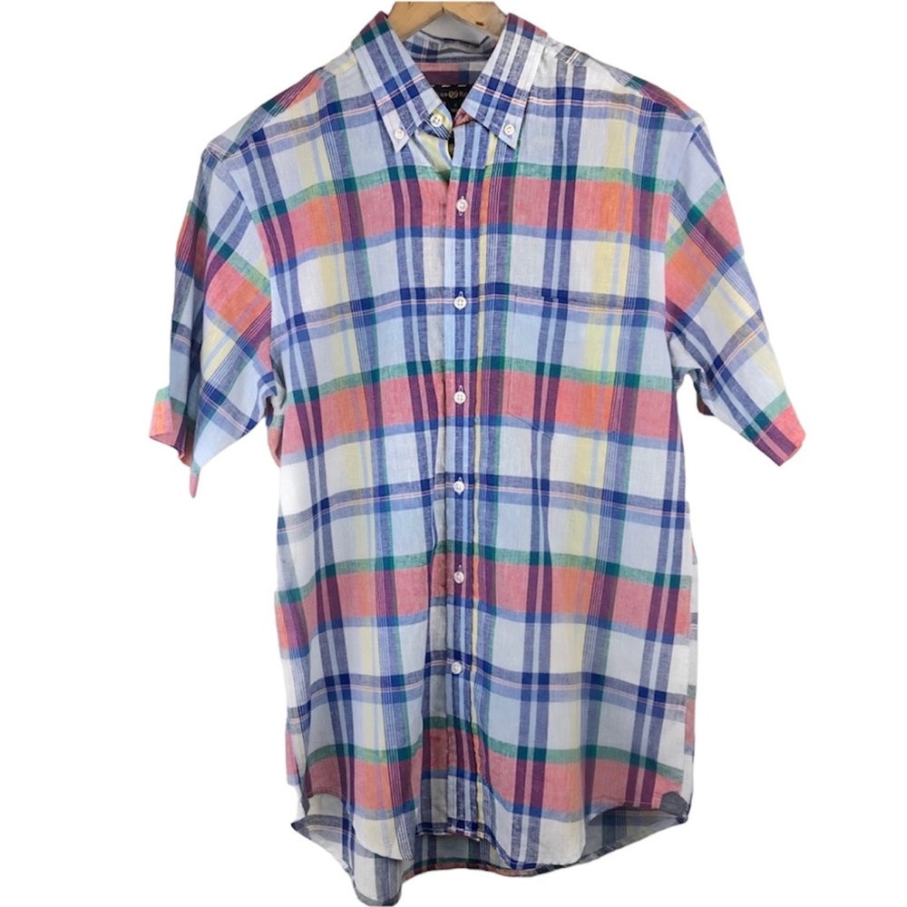 Club room patterned casual button down NWT